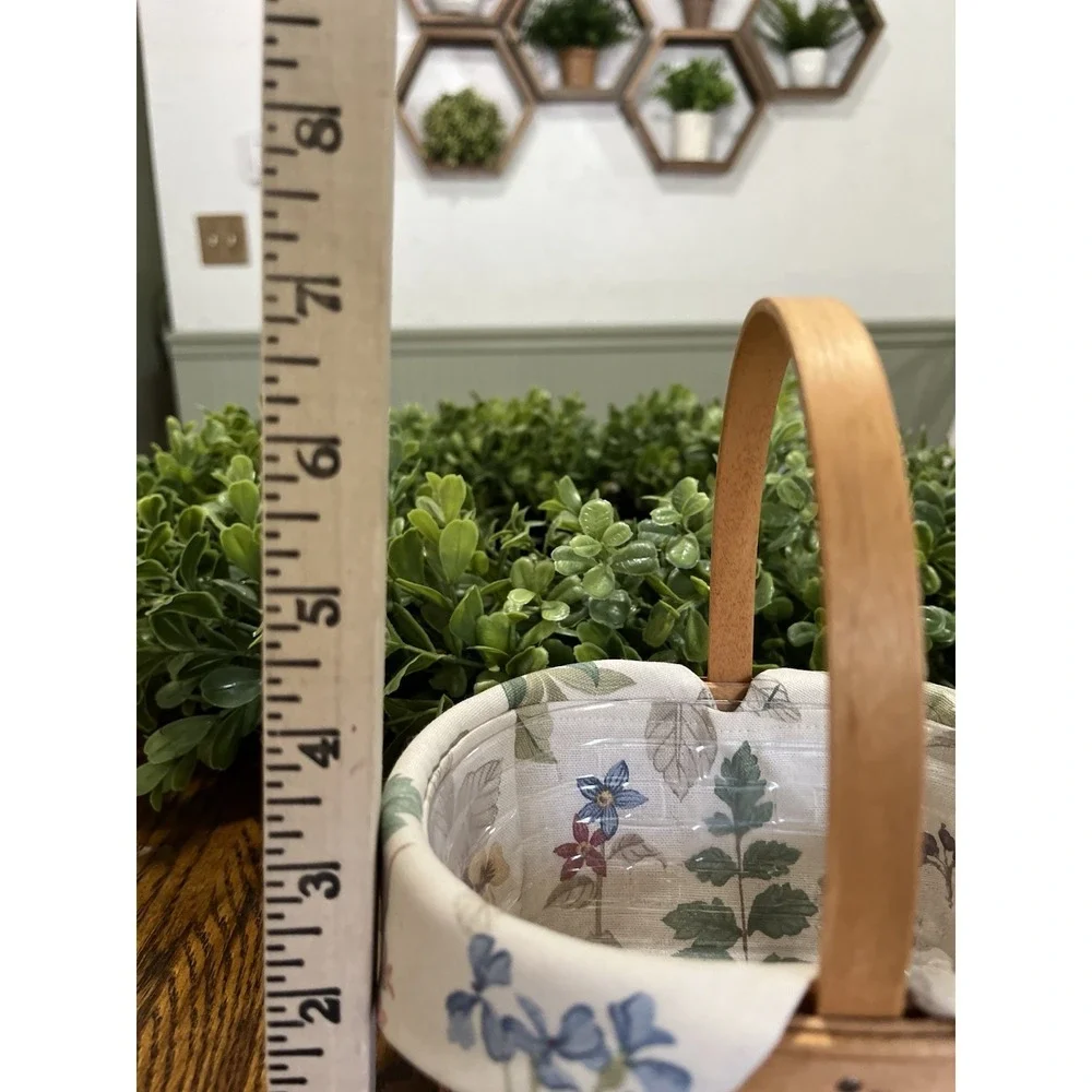 Longaberger 1999 Horizon Of Hope ACS Basket  Detachable Charm Liner Protecter